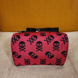 Betsey Johnson Skull Bones Pink Zip Top Insulated Lunch Tote