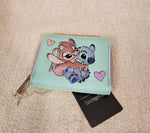 Angel & Stitch Corduroy Zip Around Wallet