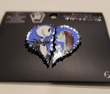Nightmare Before Christmas Jack And Sally Heart Halves Pin Set