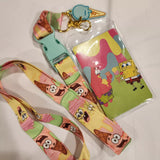 Spongebob Sqaure Pants Patrick Ice Cream Lanyard ID Holder