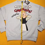 Cakeworthy Cinderella Comic Drop Sleeve Crewneck Blue Sweatshirt Oversized M