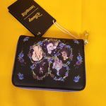 Villains Floral Icons Ursula Cruella Evil Queen Zip Wallet