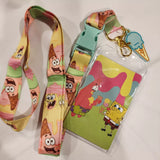 Spongebob Sqaure Pants Patrick Ice Cream Lanyard ID Holder