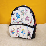 Alice in Wonderland Character Playing Cards Mini Backpack
