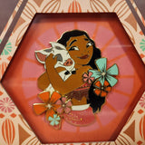 Moana and Pua Floral Glitter Limited Edition Pin