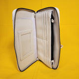 Betsey Johnson White Quilted Heart Love Wallet Wristlet Zip Around