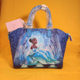 Loungefly Disney The Princess And The Frog Tiana Firefly Satchel Blue Handbag