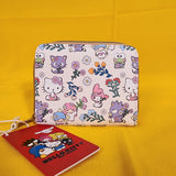 Loungefly Sanrio Hello Kitty And Friends Floral AOP Soft Tag Zipper Wallet