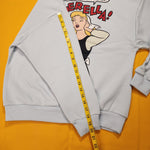 Cakeworthy Cinderella Comic Drop Sleeve Crewneck Blue Sweatshirt Oversized M