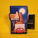 Loungefly Disney Pixar Cars Cozy Cone Motel Lighting McQueen GID Flap Wallet