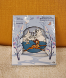 Bambi & Thumper On Ice Skating Sliding 3" Enamel Pin