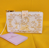 Loungefly Beauty and the Beast Cogsworth & Friends Tonal Sketch Portrait Wallet