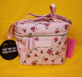 Betsey Johnson Rose Print 6 Pack Insulated Lunch Bag Train Case Cooler