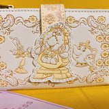 Loungefly Beauty and the Beast Cogsworth & Friends Tonal Sketch Portrait Wallet