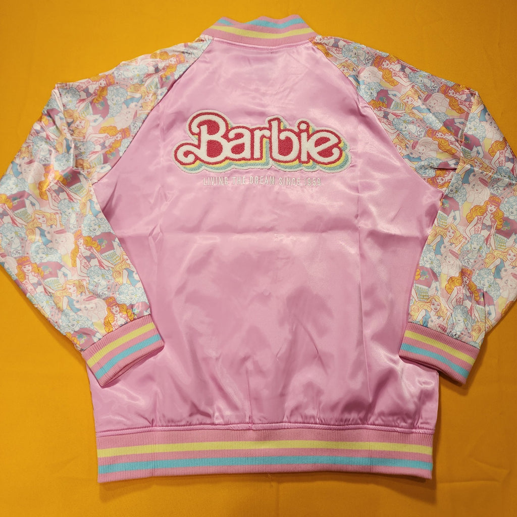 Loungefly Barbie 65th Anniversary Unisex Bomber Jacket Pink