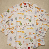 Care Bears Cousins Flannel Button Down Shirt 80's Cartoon M