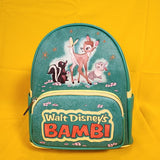 Loungefly Walt Disney Archives Bambi Tumper and Flower Green Mini Backpack