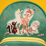 Loungefly Walt Disney Archives Bambi Tumper and Flower Green Mini Backpack