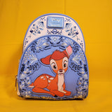 Loungefly Disney Bambi White and Blue Floral Flower Thumper Mini Backpack
