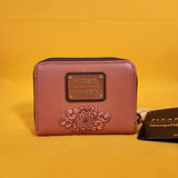 Loungefly Disney Pixar Coco Miguel Floral Tonal Brown Zip Around Wallet