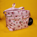 Betsey Johnson Rose Print 6 Pack Insulated Lunch Bag Train Case Cooler