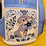 Loungefly Disney Bambi White and Blue Floral Flower Thumper Mini Backpack