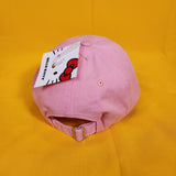 Hello Kitty Sanrio Fuzzy Face Wink Dad Hat Pink Patch Adjustable Embroidered