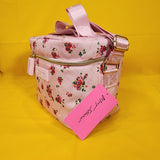 Betsey Johnson Rose Print 6 Pack Insulated Lunch Bag Train Case Cooler