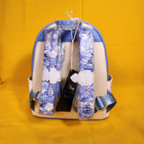 Loungefly Disney Bambi White and Blue Floral Flower Thumper Mini Backpack