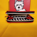 Marc Tetro Westie Terrier Red Dog Wallet Cardholder Wristlet