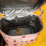 Betsey Johnson Rose Print 6 Pack Insulated Lunch Bag Train Case Cooler