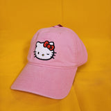 Hello Kitty Sanrio Fuzzy Face Wink Dad Hat Pink Patch Adjustable Embroidered
