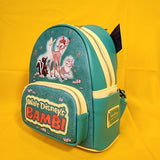 Loungefly Walt Disney Archives Bambi Tumper and Flower Green Mini Backpack