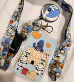 Loungefly Disney Star Wars Beach Day Stormtroopers Vader Sand Castle ID Lanyard