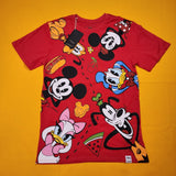 Loungefly Disney Mickey & Friends Picnic Red T Shirt Size S