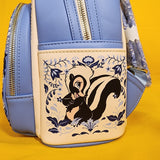 Loungefly Disney Bambi White and Blue Floral Flower Thumper Mini Backpack