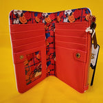 Loungefly Peanuts Snoopy Floral Embroidered Flower Flap Wallet NEW