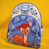 Loungefly Disney Bambi White and Blue Floral Flower Thumper Mini Backpack