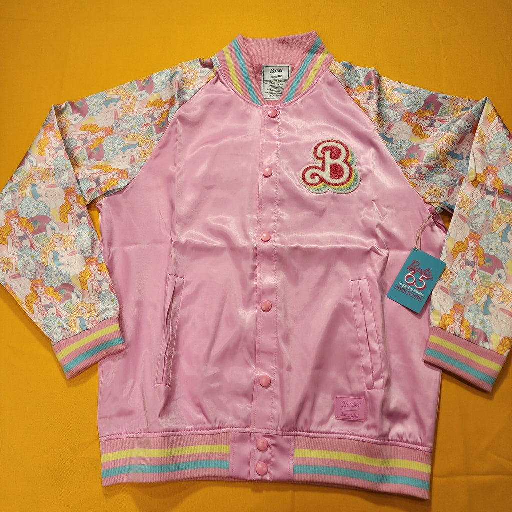 ◆LOUNGE FLY×Barbie◆Barbie 65周年記念ジャケット 送料込 Barbie™ 65th Anniversary Unisex Bomber Jacket | Loungefly