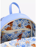 Loungefly Disney Bambi White and Blue Floral Flower Thumper Mini Backpack