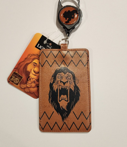 Villains Lion King Scar Face Retractable Lanyard ID Holder