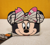 Minnie Mouse Mummy Costume Halloween Cosplay Zip Around Wallet