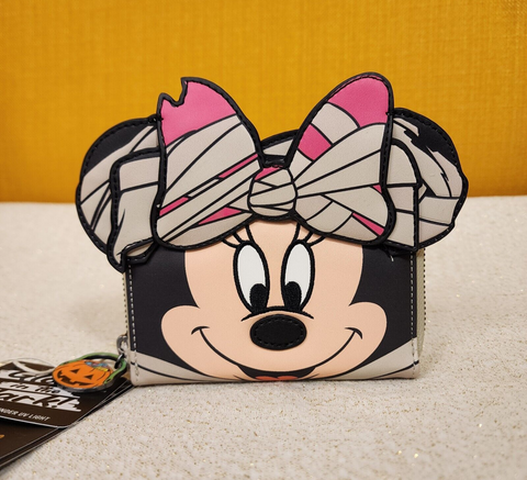 Minnie Mouse Mummy Costume Halloween Cosplay Zip Around Wallet