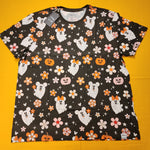 Loungefly Disney Mickey & Minnie Floral Cute Ghost Unisex Tee Halloween Size 2XL