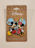 Mickey and Minnie Mouse Couples Floral Butterfly Pin Set of 2