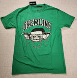 Gremlins Gizmo Santa Hat Boyfriend Fit Girls T-Shirt Green Size Medium