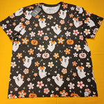 Loungefly Disney Mickey & Minnie Floral Cute Ghost Unisex Tee Halloween Size 2XL