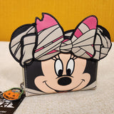 Minnie Mouse Mummy Costume Halloween Cosplay Zip Around Wallet