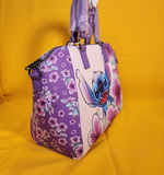 Loungefly Disney Lilo and Stitch Scrump Flowers Purple Satchel Handbag