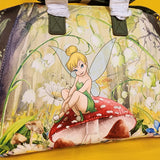 Disney Peter Pan Tinker Bell Mushroom Forest Green Satchel HandBag
